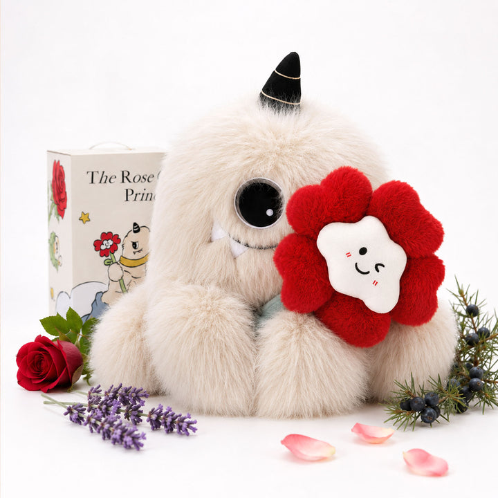 Translation missing: en.Little Prince Inspired MOMO Scented Plush Doll with Rose – B-612 Planet Guardian, Aromatherapy Stuffed Animal with Replaceable Fragrance Beads &amp; 4 Scents (Lavender + Rose), Romantic Gift for Her/Him