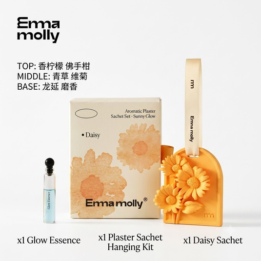 Translation missing: en.Seasonal Plaster Fragrance Hanging Tags Set - 4 Nature-Inspired Designs, 2ml Essential Oil Included, Closet &amp; Car Decor, Affordable Gift