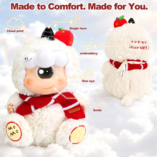 Translation missing: en.MOMO Wishful Scent Vinyl Figurine: Collectible Aromatherapy Decor with Removable Apple, Festive Mulled Wine Fragrance, Premium Plush &amp; Eco-Vinyl Stuffed Animal, Unique for Lovers