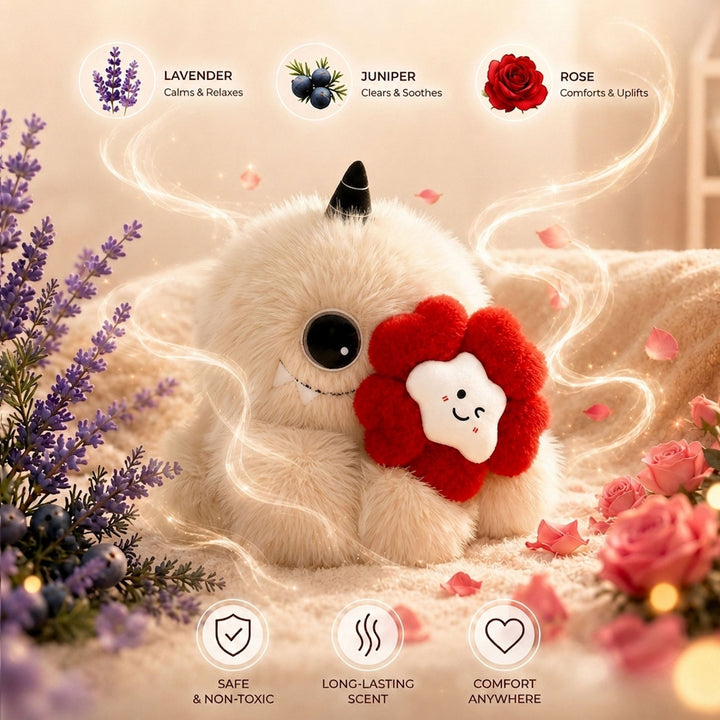 Translation missing: en.Little Prince Inspired MOMO Scented Plush Doll with Rose – B-612 Planet Guardian, Aromatherapy Stuffed Animal with Replaceable Fragrance Beads &amp; 4 Scents (Lavender + Rose), Romantic Gift for Her/Him