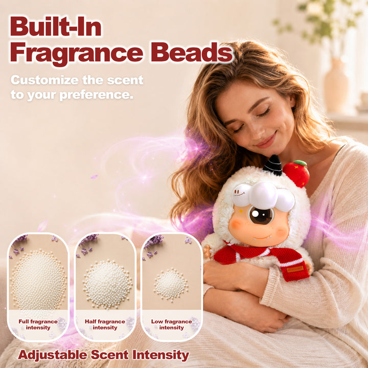 Translation missing: en.MOMO Wishful Scent Vinyl Figurine: Collectible Aromatherapy Decor with Removable Apple, Festive Mulled Wine Fragrance, Premium Plush &amp; Eco-Vinyl Stuffed Animal, Unique for Lovers