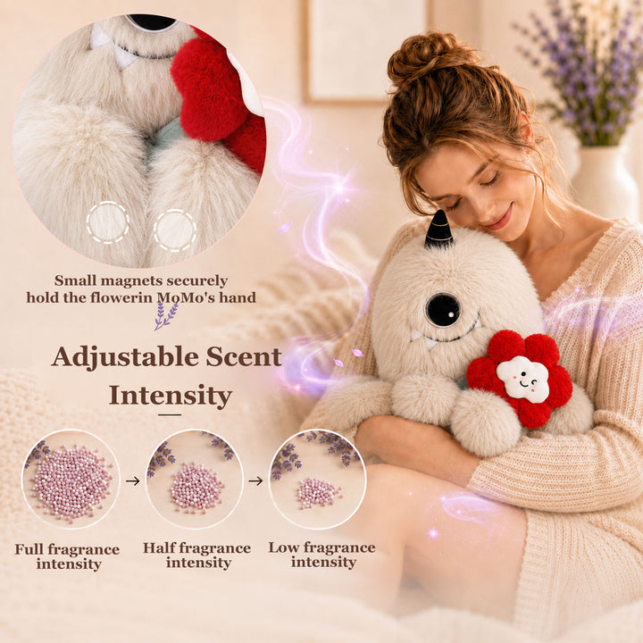 Translation missing: en.Little Prince Inspired MOMO Scented Plush Doll with Rose – B-612 Planet Guardian, Aromatherapy Stuffed Animal with Replaceable Fragrance Beads &amp; 4 Scents (Lavender + Rose), Romantic Gift for Her/Him