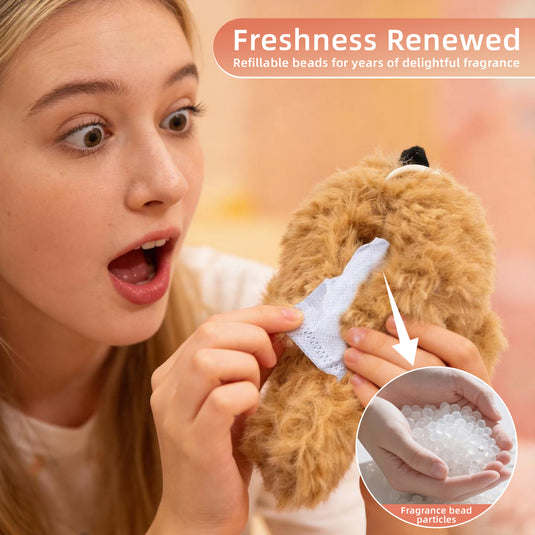 Translation missing: en.MOMO MagScent Duo - Scented Magnetic Interlocking Plush Set, Aromatherapy Hugging Stuffed Animals with 2 Fragrances (Citrus &amp; Osmanthus Tea), Refillable Aroma Beads, NFC Touch &amp; Message Edit Feature