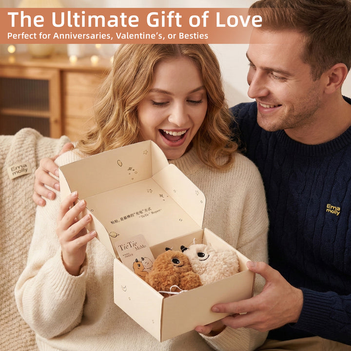 Translation missing: en.MOMO MagScent Duo - Scented Magnetic Interlocking Plush Set, Aromatherapy Hugging Stuffed Animals with 2 Fragrances (Citrus &amp; Osmanthus Tea), Refillable Aroma Beads, NFC Touch &amp; Message Edit Feature