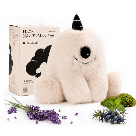 Translation missing: en.MOMO Scented Plush Doll - Aromatherapy Stuffed Animal with Replaceable Fragrance Beads, Lavender &amp; Junberry Scent, Ultra-Soft Fluffy Plushie for Home, Bedroom, &amp; Gift, Soothing Cloud Companion
