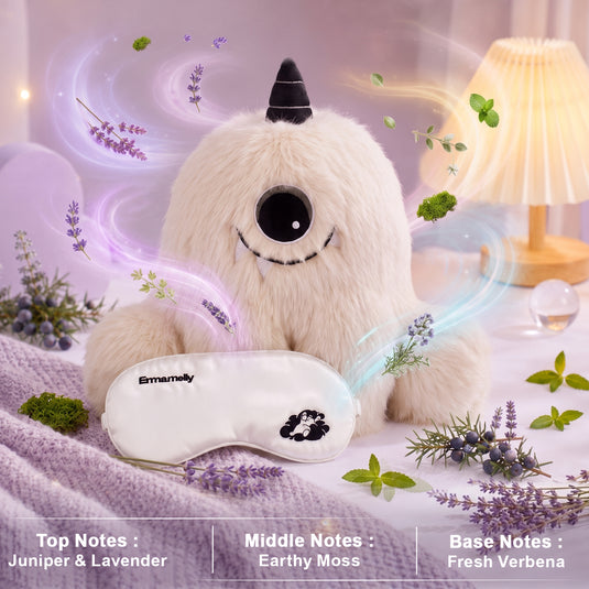 Translation missing: en.MOMO Scented Plush Doll - Aromatherapy Stuffed Animal with Replaceable Fragrance Beads, Lavender &amp; Junberry Scent, Ultra-Soft Fluffy Plushie for Home, Bedroom, &amp; Gift, Soothing Cloud Companion